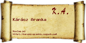 Kárász Aranka névjegykártya